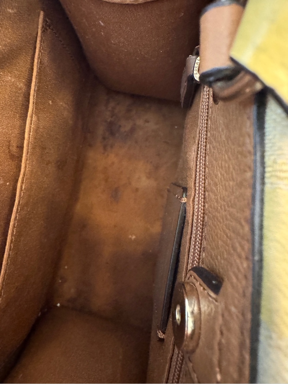 Coach Dempsey Tote 22” Signature C Jacquard Yellow Double Handle Shoulder Purse - Picture 12 of 15